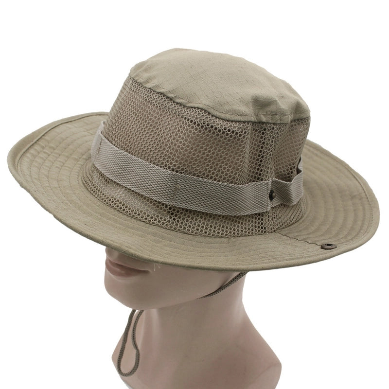 Adults Casual Solid Color Camouflage Flat Eaves Bucket Hat