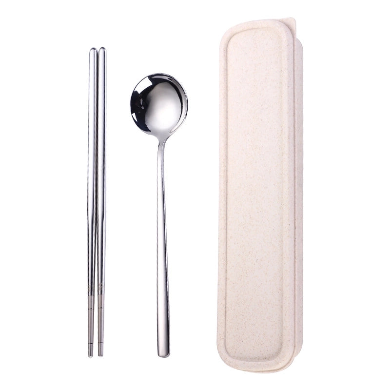 Fashion Solid Color Stainless Steel Tableware 1 Set