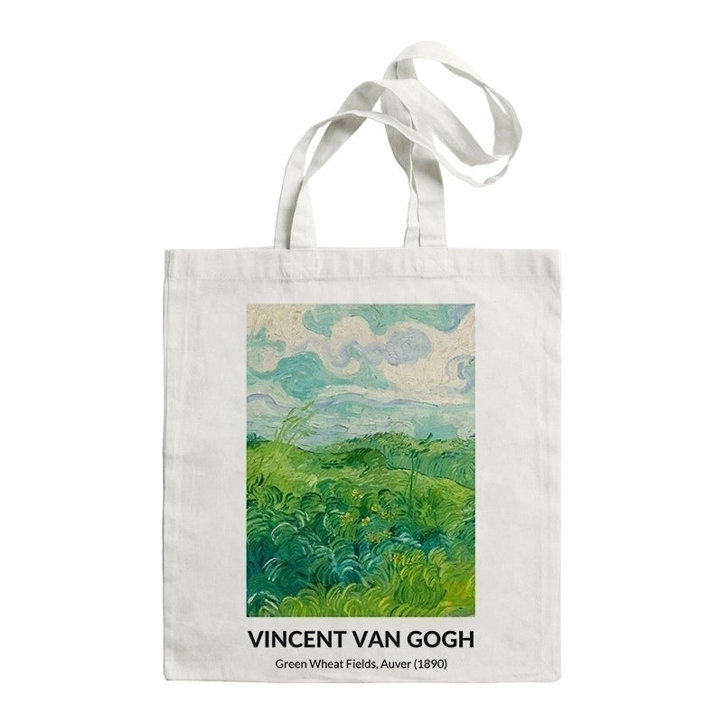 Women's Retro Oil Painting Shopping Bags