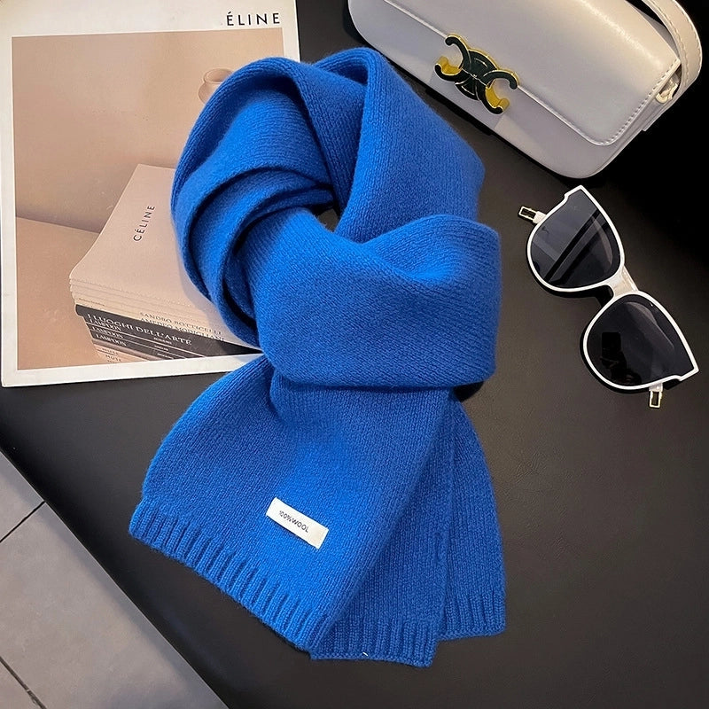 Unisex Sweet Solid Color Fleece Scarf