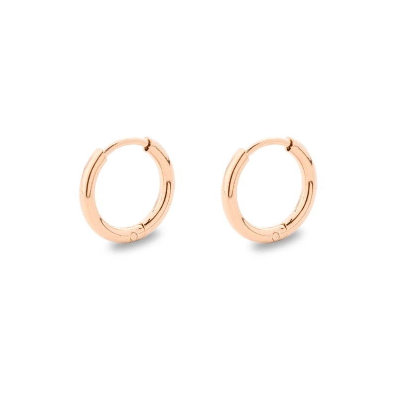 Minimalist Solid Color Stainless Steel Hoop Earrings 1 Pair