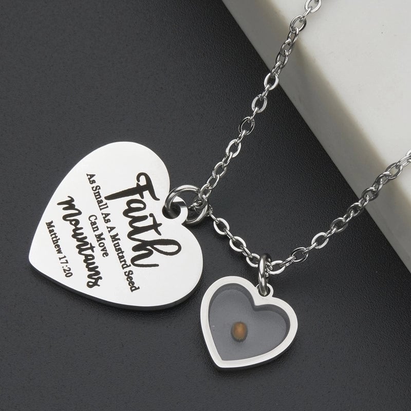 IG Style Minimalist Letter Mountain Heart Shape Titanium Steel Plating Pendant Necklace