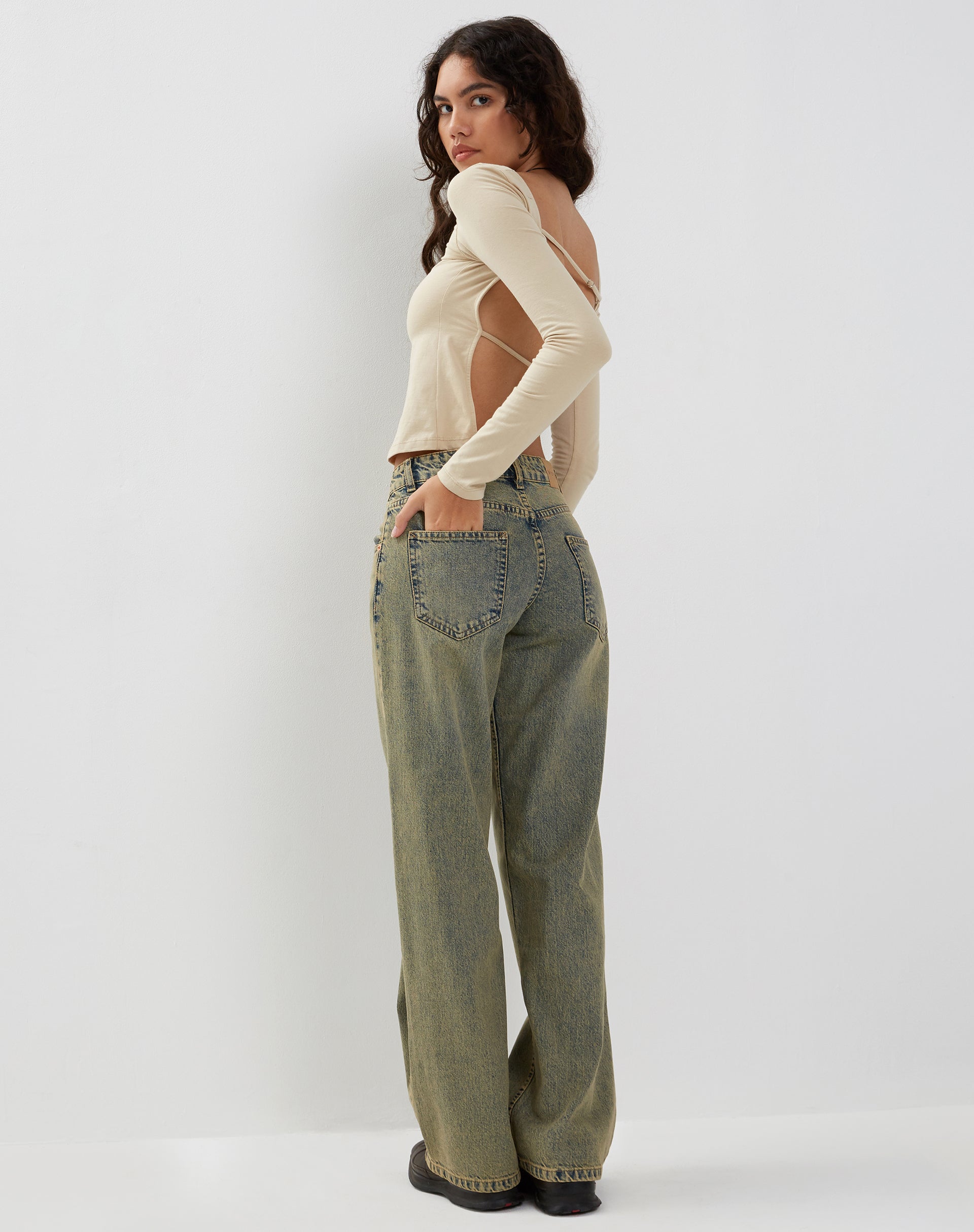 Ansita Long Sleeve Top in Coconut Milk