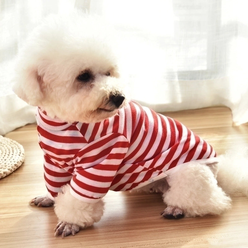 Minimalist Cotton Stripe Pet Clothing