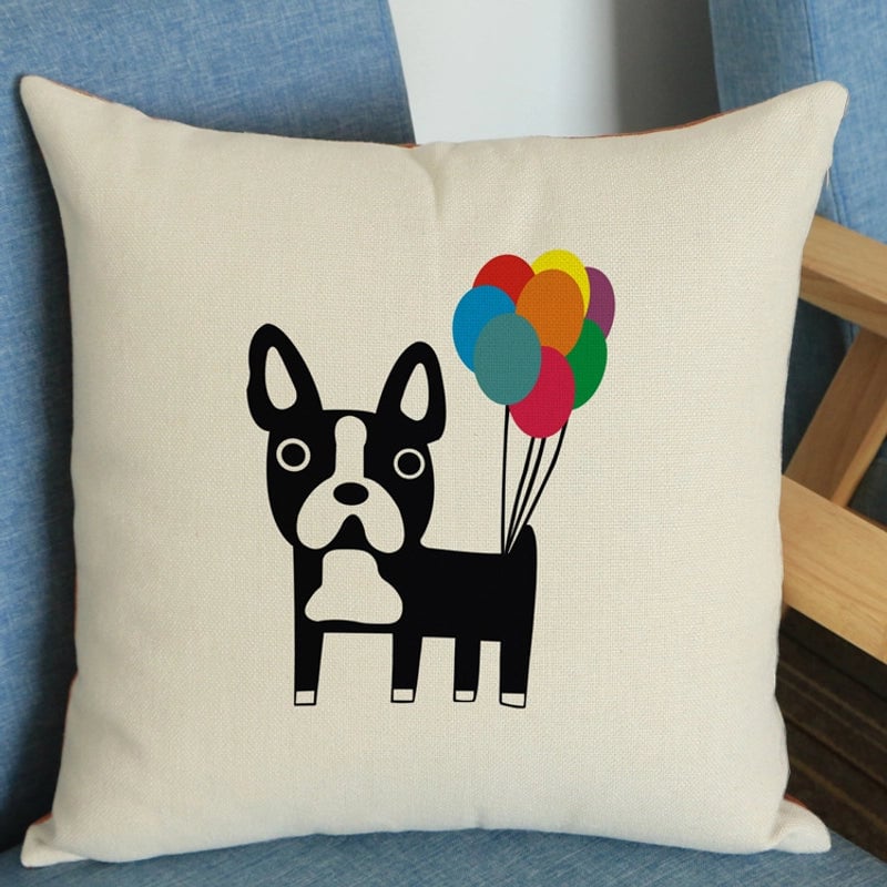 Cute Dog Polyester Pillow Cases Couch & Sofa Decor