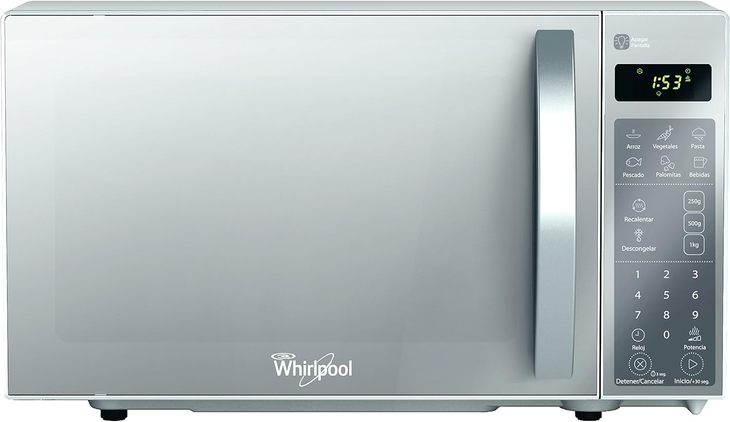 Whirlpool WM1211D Horno de Microondas con 1.1 Pies Cúbicos. Color Plata(Reacondicionado)