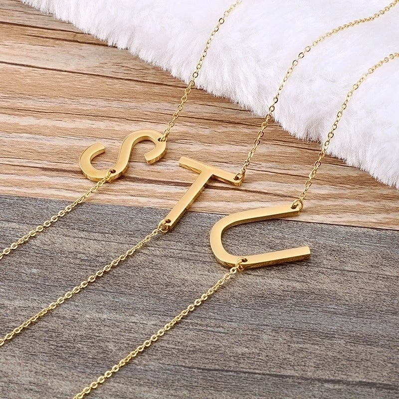 Fashion Letter Titanium Steel 18K Gold Plated Bracelets In Bulk