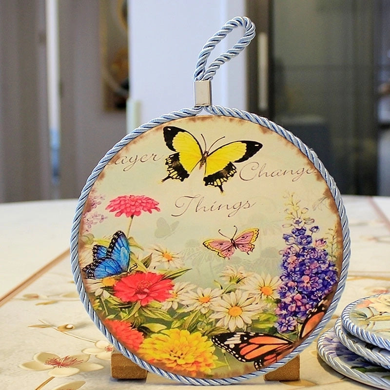 Casual Vacation Flower Ceramic Placemat 1 Piece
