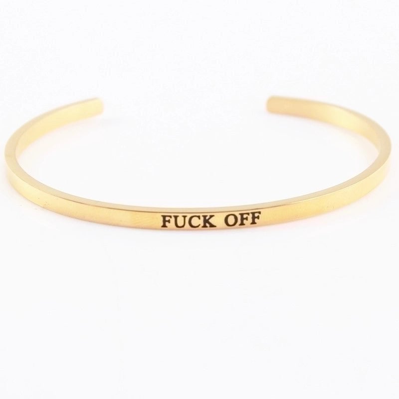 2 Pieces Casual Minimalist Letter 304 Stainless Steel Stainless Steel Bracelets In Bulk
