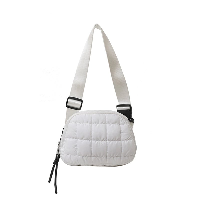 Women's Small Pu Leather Solid Color Elegant Square Zipper Crossbody Bag