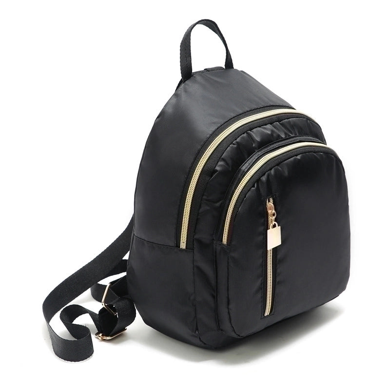 Solid Color Nylon Cloth Small Backpack
