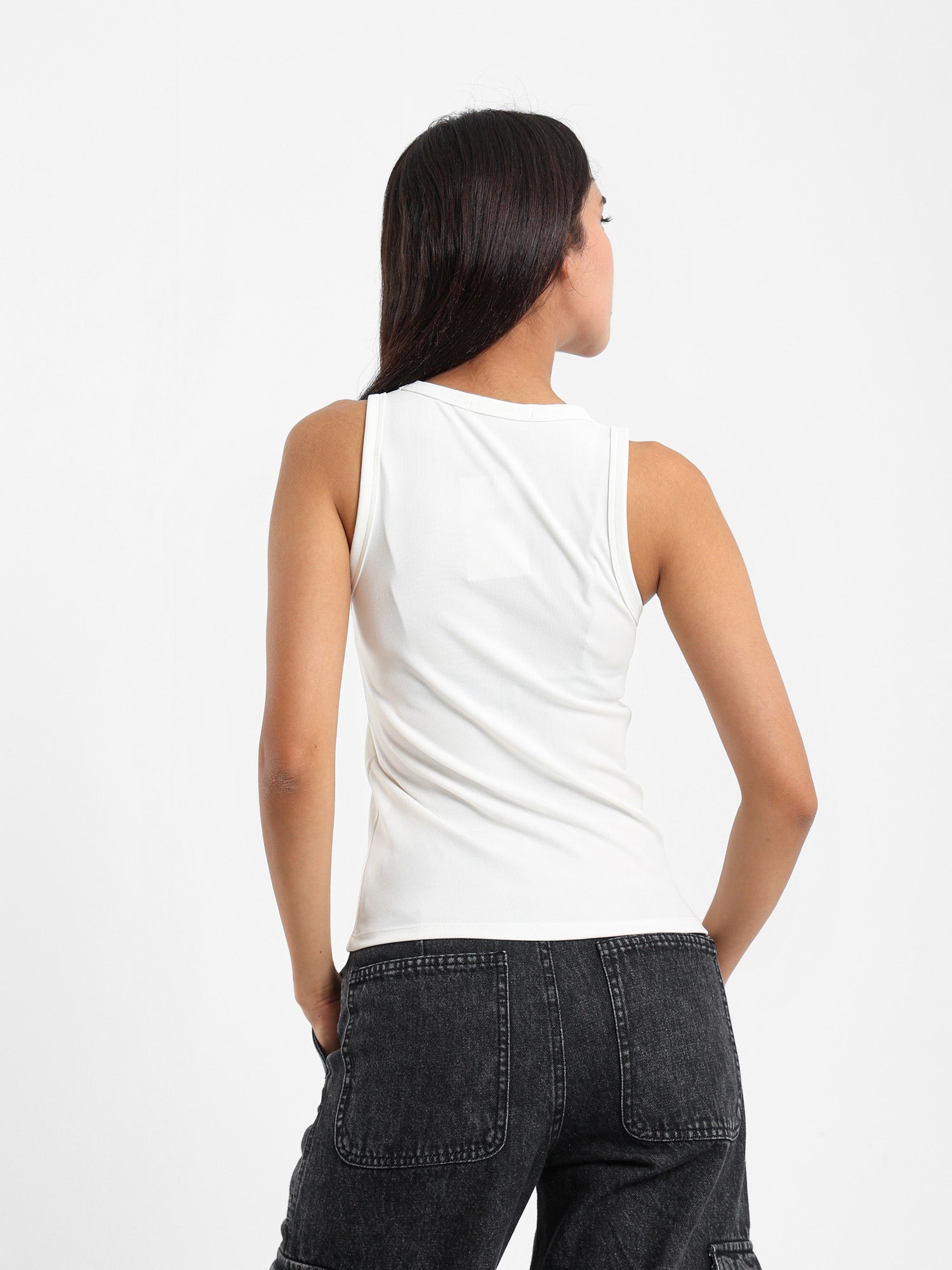 Embroidered Cropped Halter neck Tee