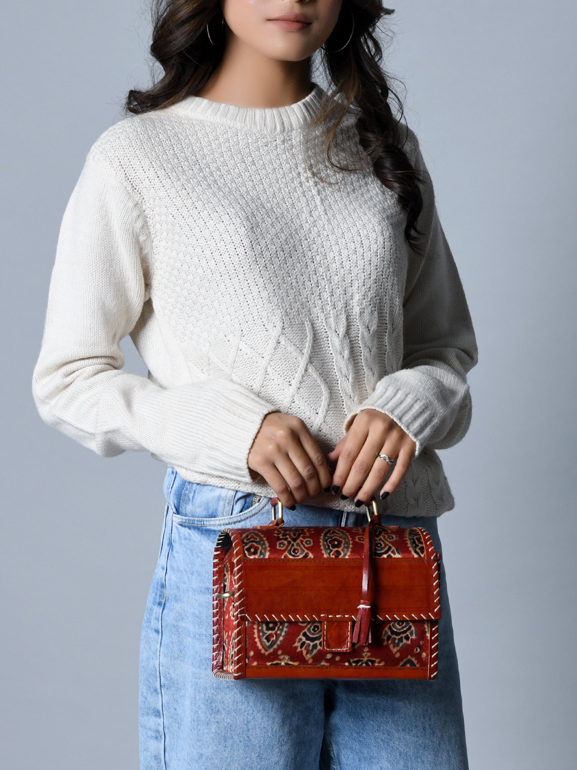 Maroon Satchel Purse