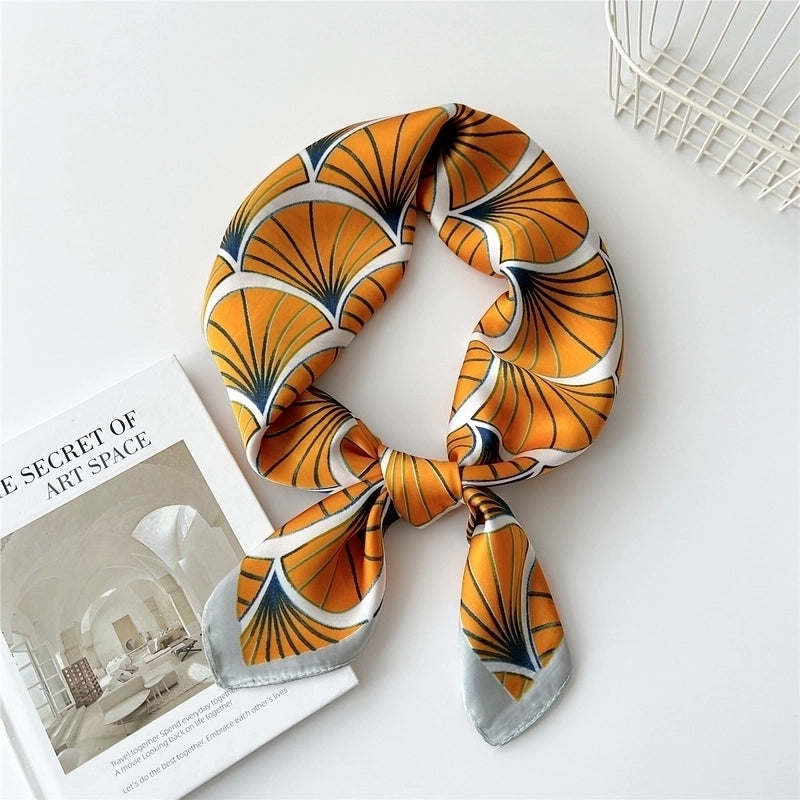 Women's Preppy Style Sweet Minimalist Plant Polyester Printing Silk Scarf