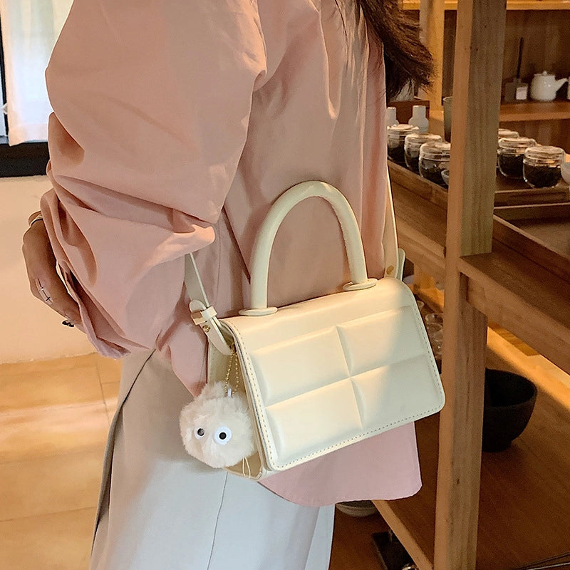 Women's Small Pu Leather Solid Color Streetwear Square Magnetic Buckle Shoulder Bag Handbag Crossbody Bag