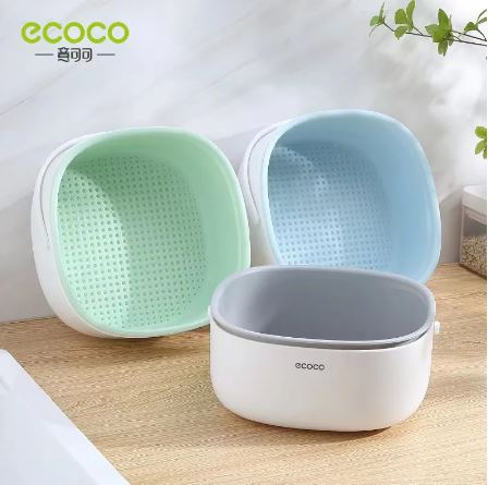 Ecoco Drain Strainer With Handle Retractable. Kitchen Drain Basket Vegetable Washing Basket Colander Tool Strainer