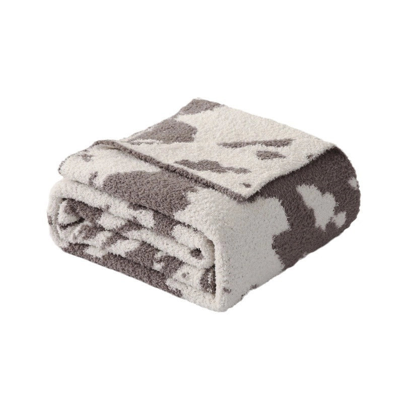 Blanket Half-side Fleece Blanket Air-conditioned Room Lunch Break Blanket Air-conditioned Room Hotel Homestay Decorative Blanket Thickened Warm Sofa Blanket