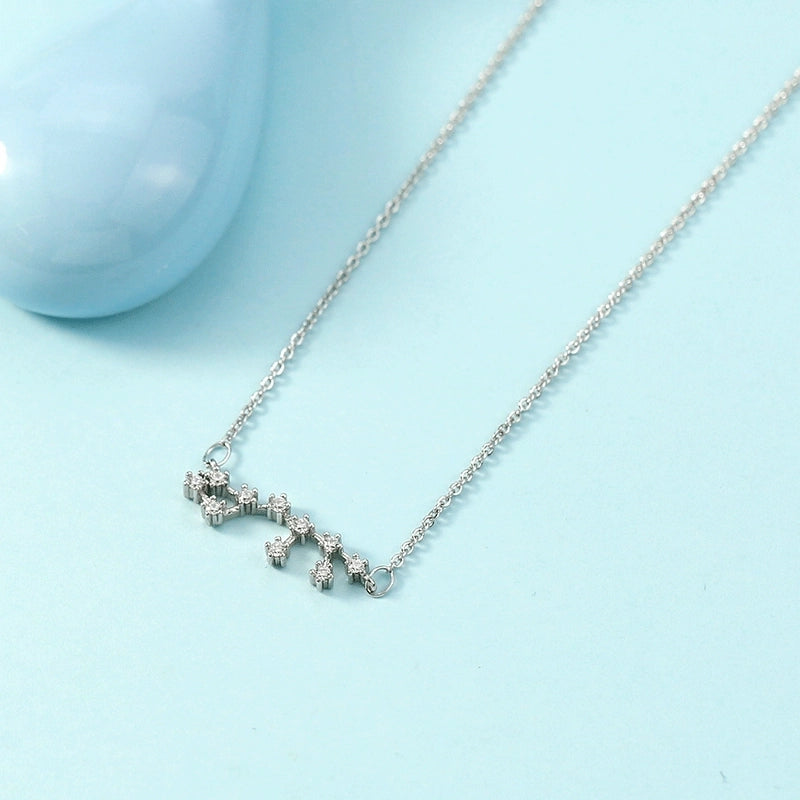 Minimalist Constellation Copper Plating Inlay Zircon Necklace