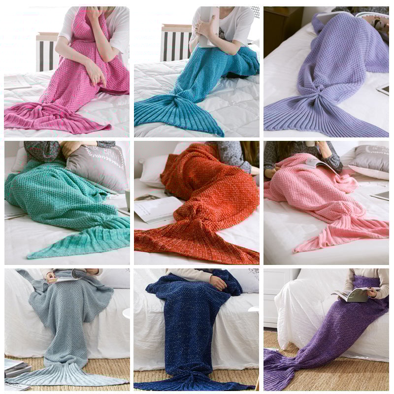Knitted Mermaid Blanket