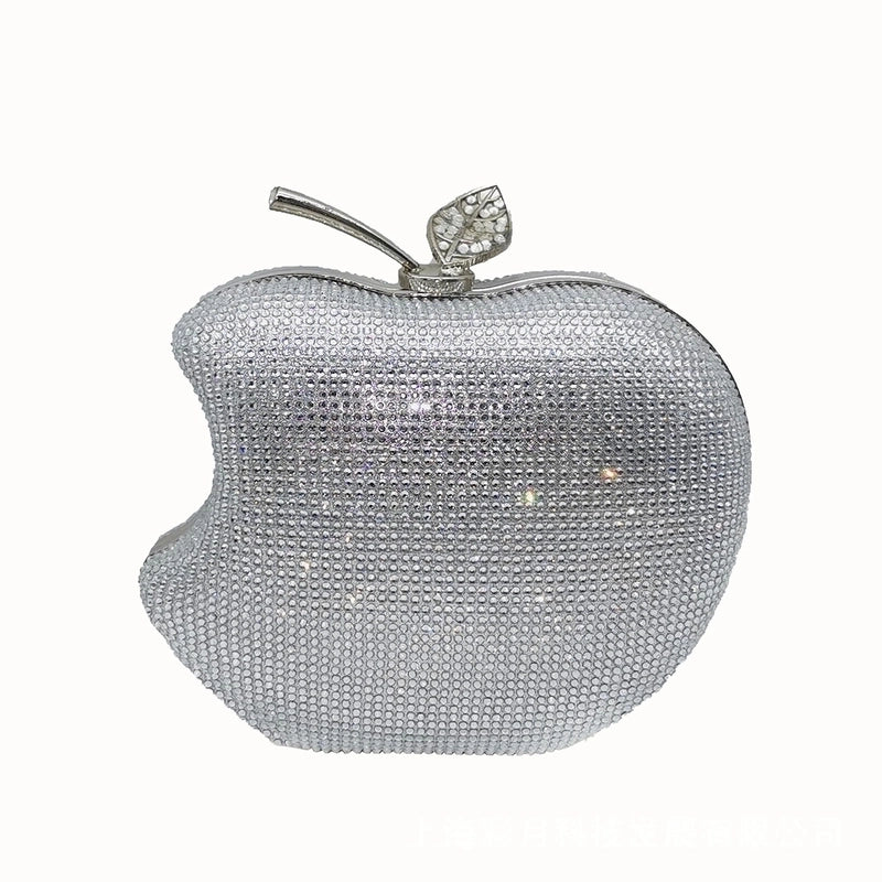 Red Blue Black Polyester Solid Color Rhinestone Evening Bags