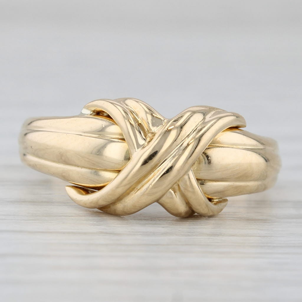 Tiffany & Co Knot Ring w/ Box 18k Yellow Gold Size 7.25 1990