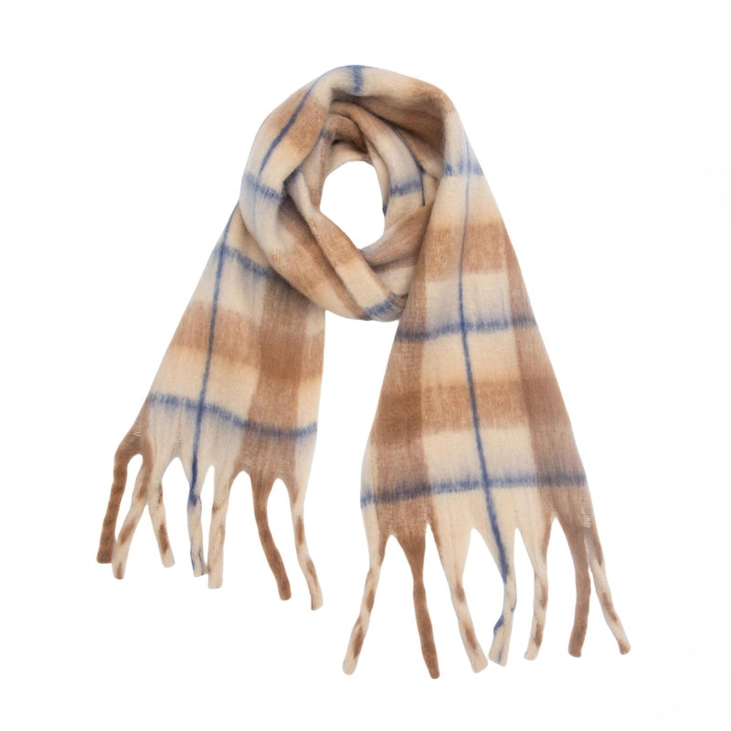 Women's Casual Lattice Polyester Tassel Scarf