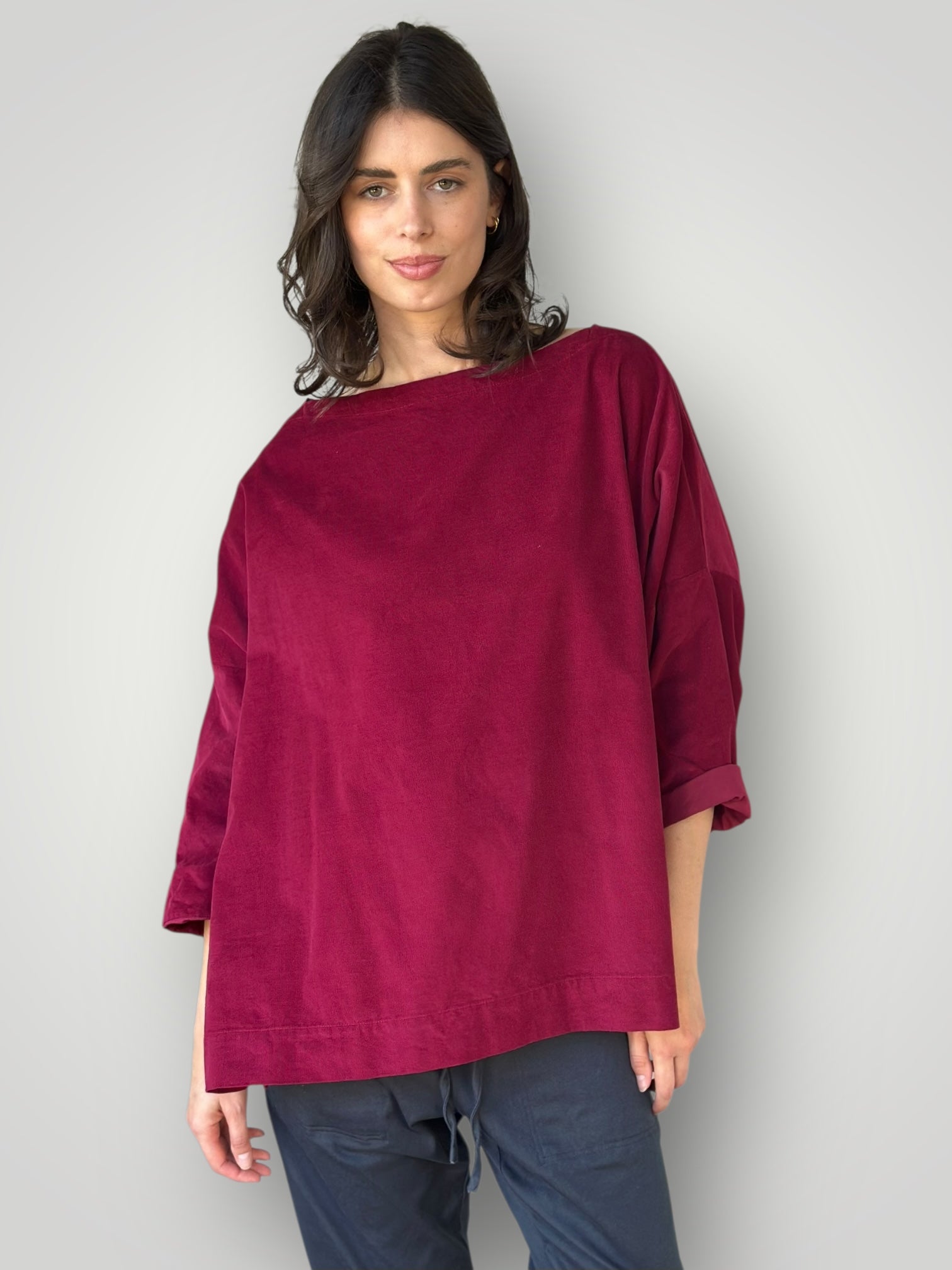 avril top - merlot cord