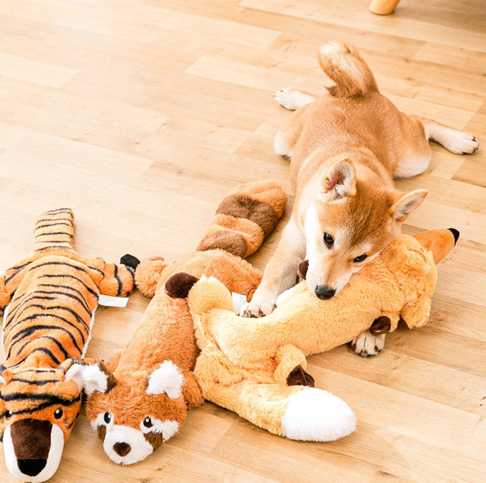 Animal Style Pocketed Plush Dog Toy - Fillable with Water Bottle for Extra Fun