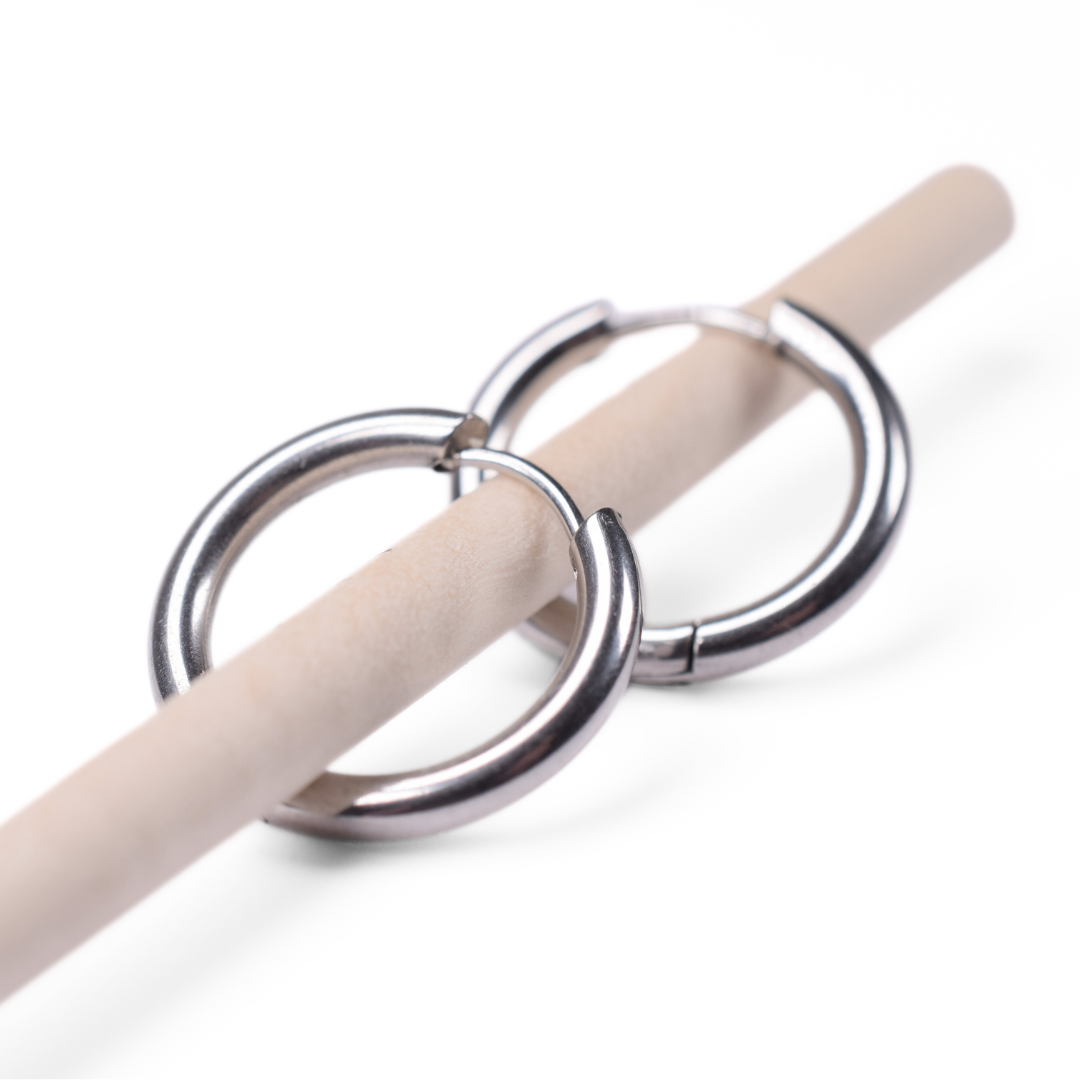 14mm Classic hoops - Silver