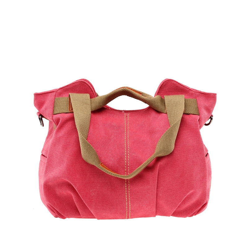 New Canvas Bag Women's Retro Fashion Portable Shoulder Bag Messenger Bag Fashion  Fashion Women's Bag