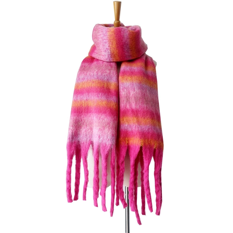 Women's Elegant Basic Stripe Polyester Scarf