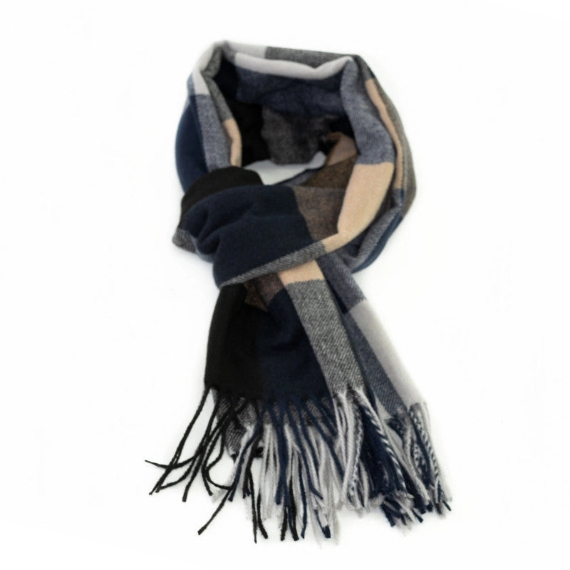 Hot Sale Classic Cashmere Plaid Scarf Tassel British Style Warm Autumn And Winter Shawl Customized