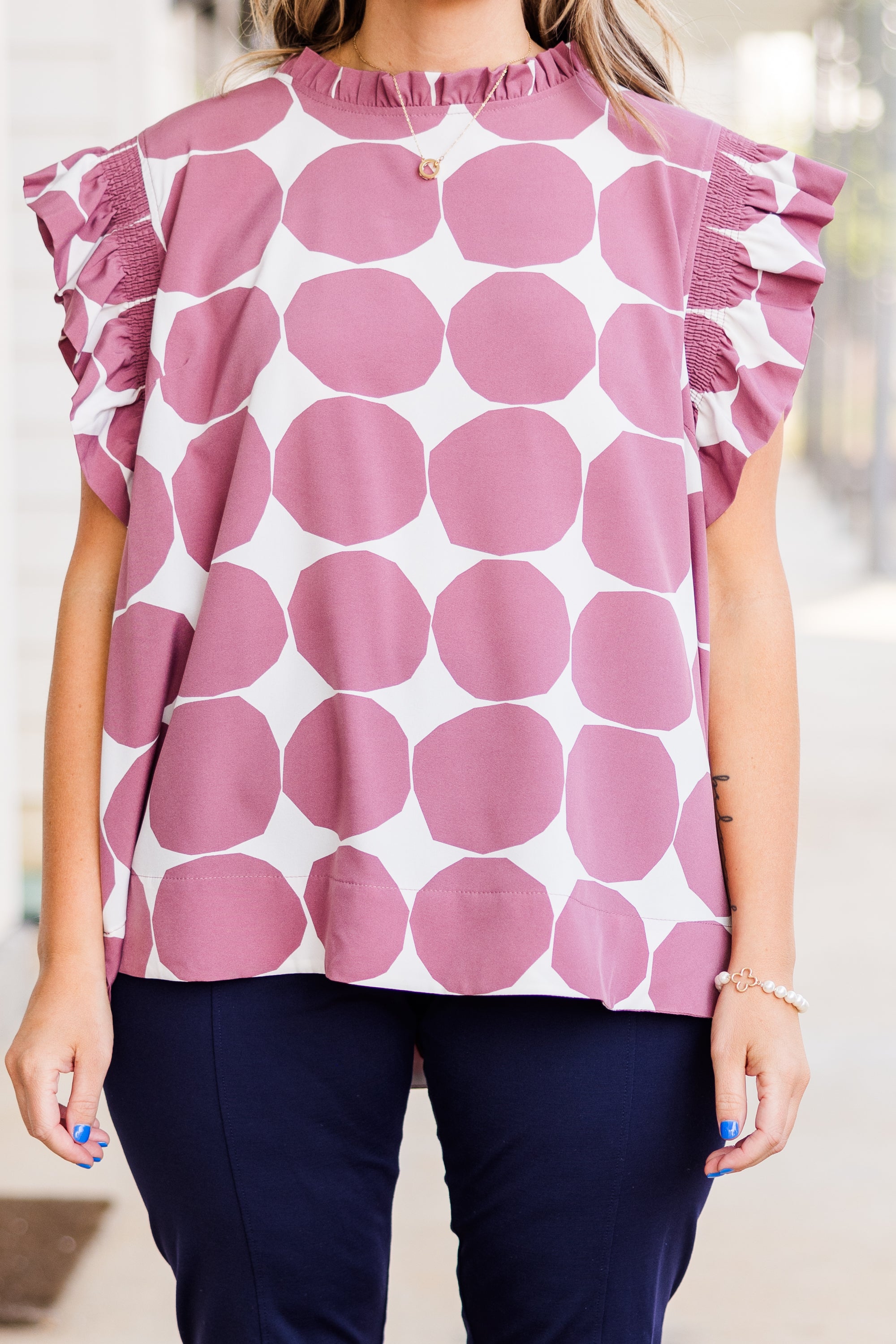 One Last Game Top. Dark Mauve