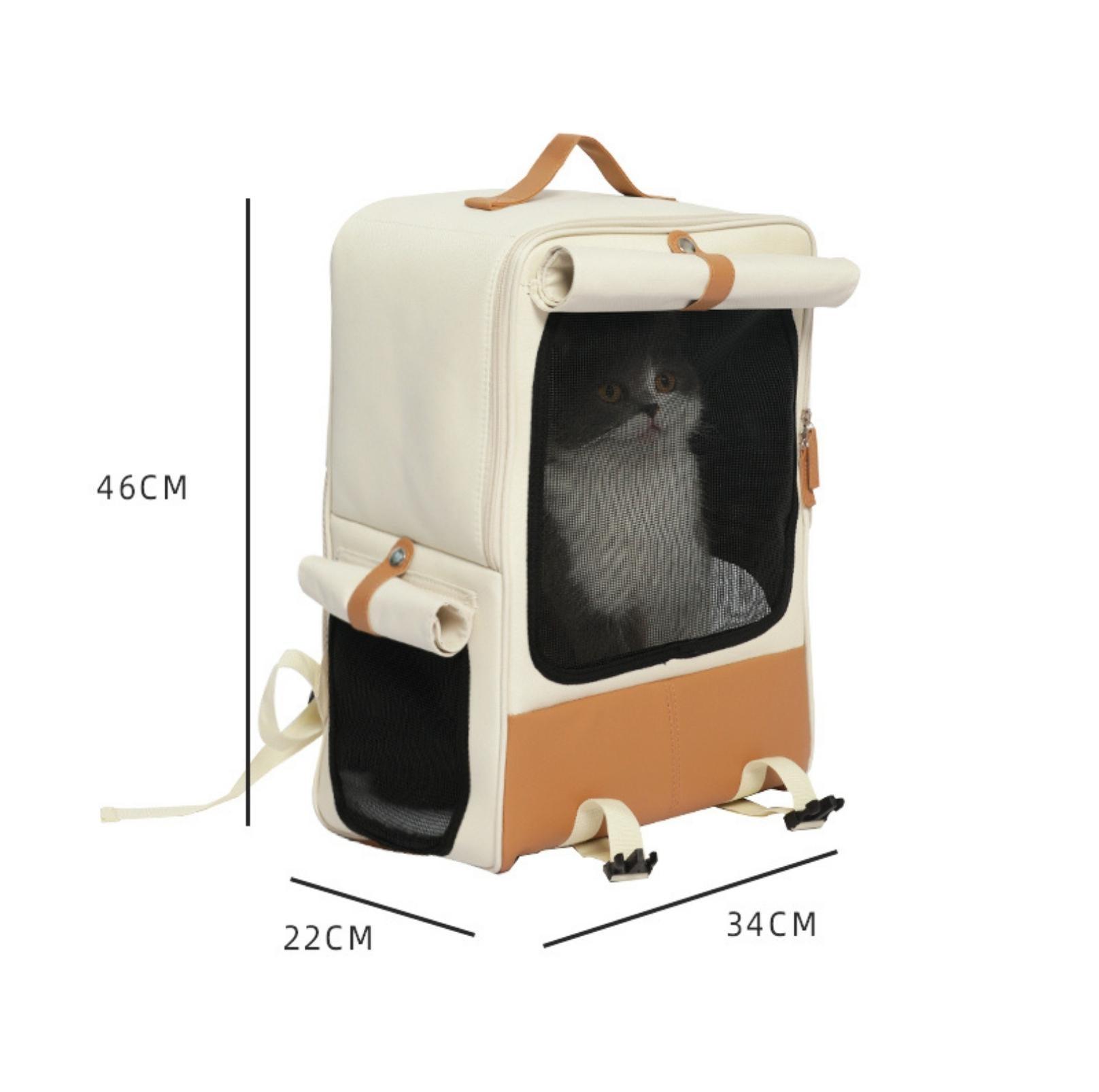 Super Large Foldable Pet Cat Carrier Backpack Bag With Ventilation And Privacy Curtain