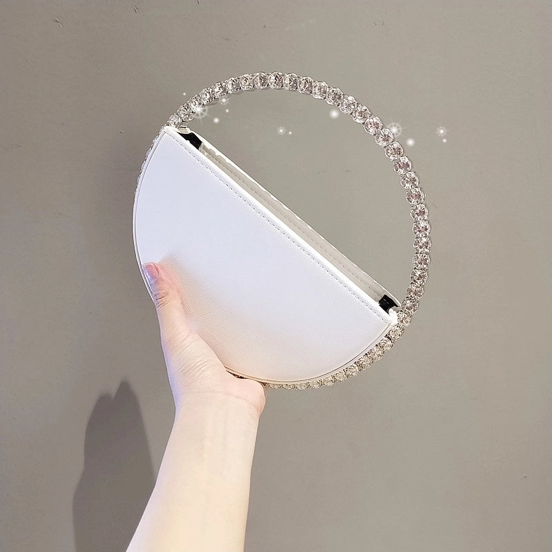 Pu Leather Color Block Heart-shaped Evening Bags