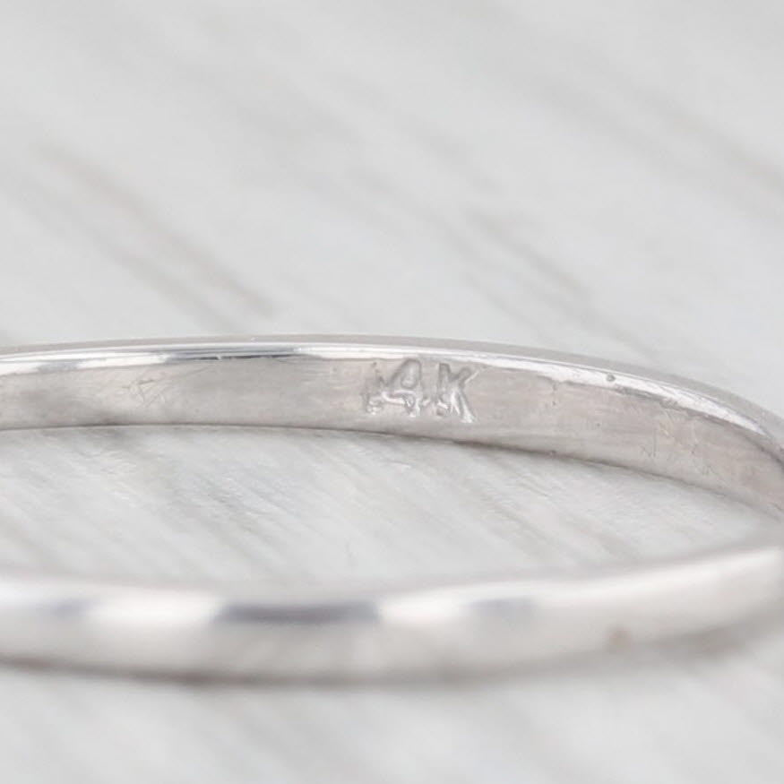 0.12ctw Diamond Ring Guard Enhancer 14k White Gold Size 5.75 Wedding Band Bridal