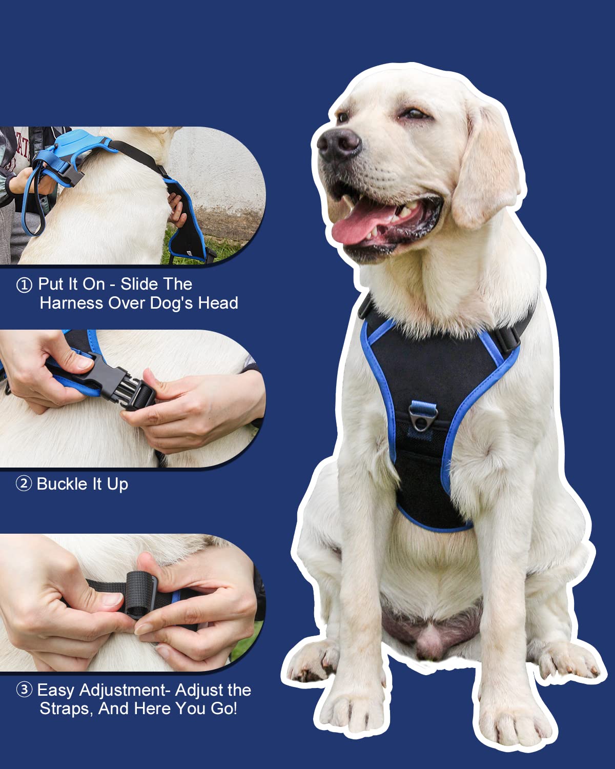 🔥2023 HOT SALE - Dog Harness and Retractable Leash Set All-in-One