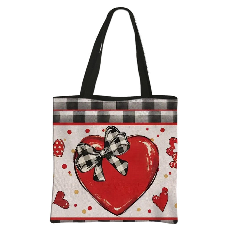 Women's Medium Polyester Letter Heart Shape Classic Style Square Open Shoulder Bag