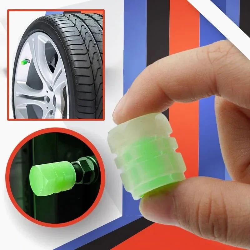 🔥🔥Universal Fluorescent Tire Valve Caps (4 PCS/Set)