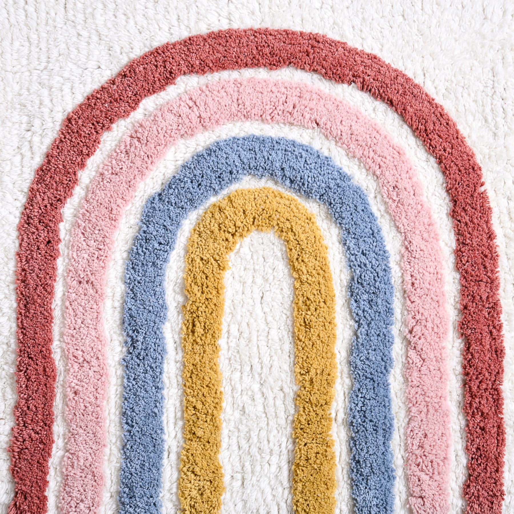 Rainbows With Tassels Cotton Anti Slip Floor Mat 84x51cm