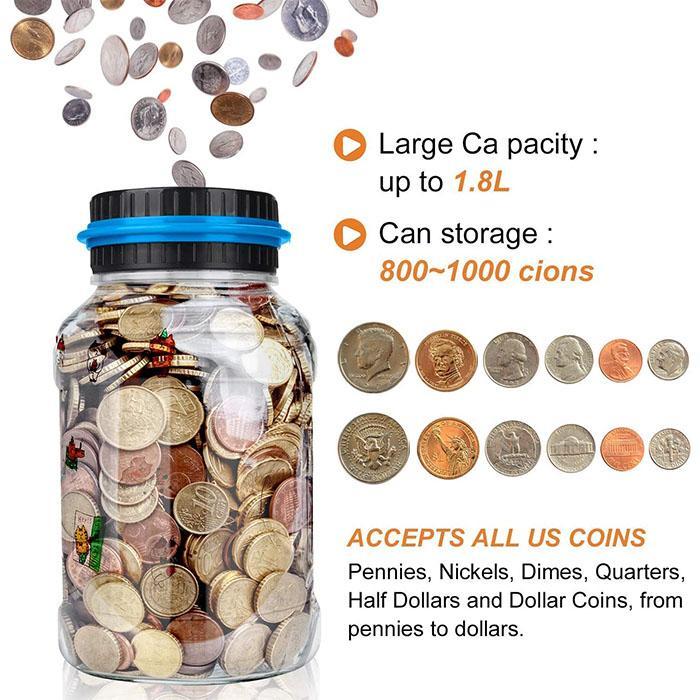 Digital Counting Money Jar