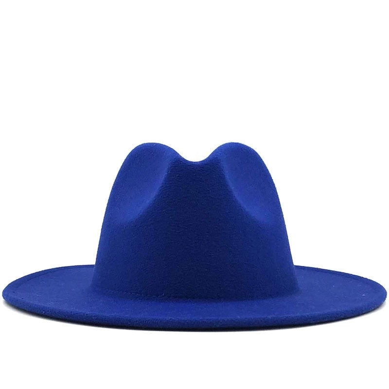 New Multicolor Wide Brim Woolen Hat Jazz Hat