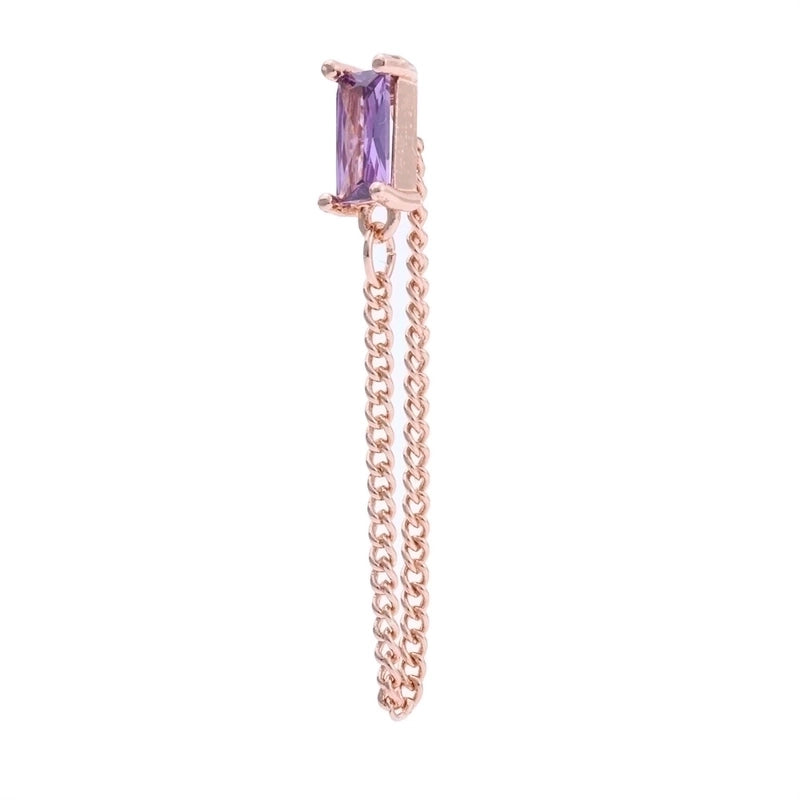 Ear Cartilage Rings & Studs Minimalist Geometric Brass Gem