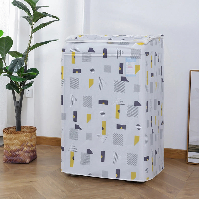 PEVA Printing Thickened Waterproof Washing Machine Dust Cover Household Washing Machine Flip Drum Dust Cover