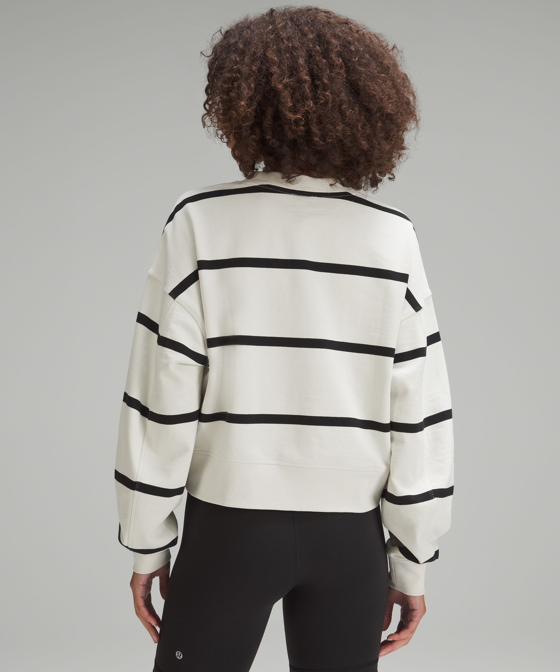 Perfectly Oversized Cropped Crew Stripe