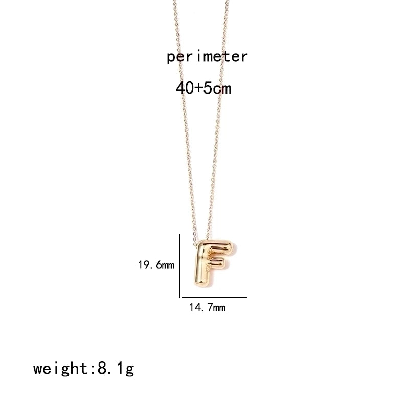 IG Style Minimalist Letter Stainless Steel Copper Polishing Plating Pendant Necklace