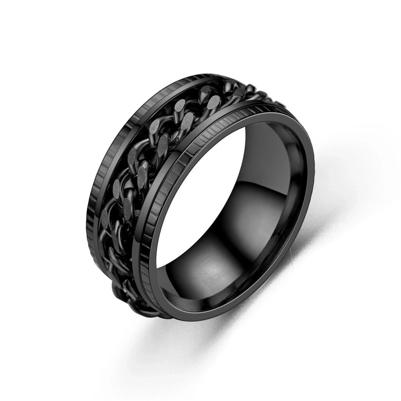 Minimalist Waves Titanium Steel Plating Gold Plated Rings