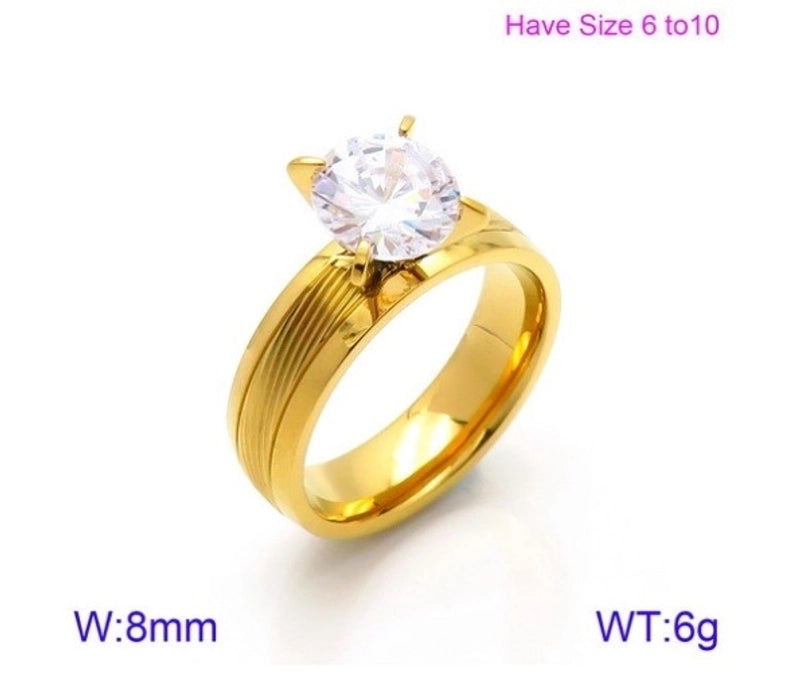 Titanium Steel 18K Gold Plated Fashion Plating Geometric