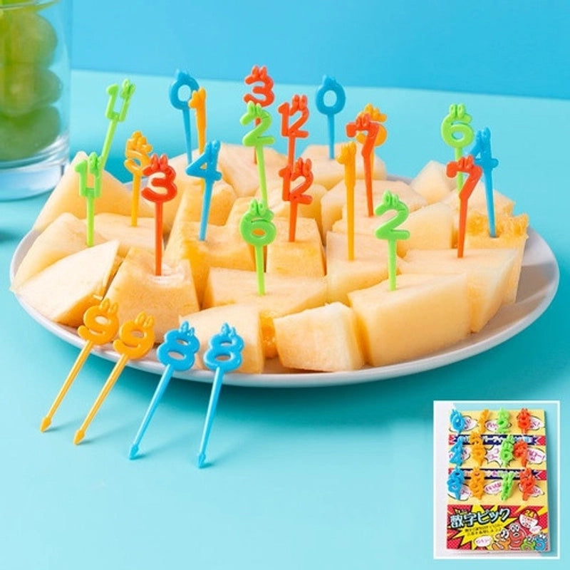 Cute Cartoon Plastic Fruit Fork 1 Set