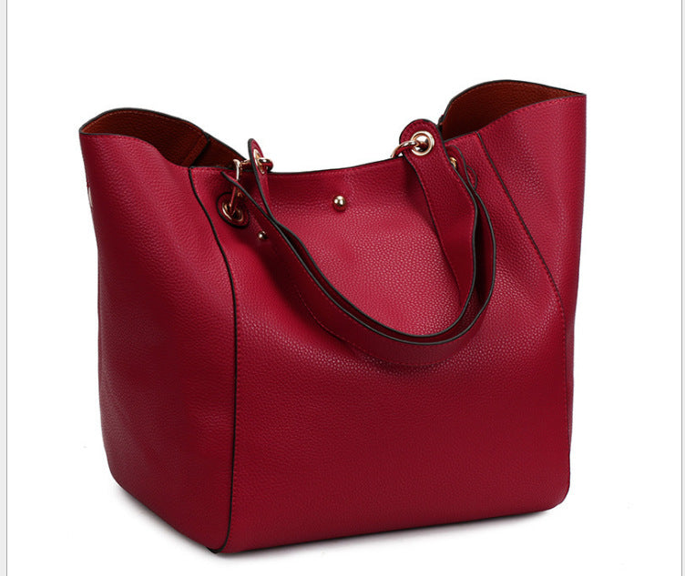 Retro Mother and Child Handbag Tote